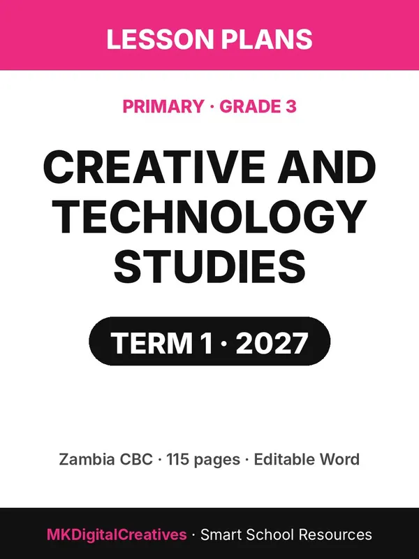 Creative and Technology Studies Lesson Plans — Grade 3, Term 1 2027 cover