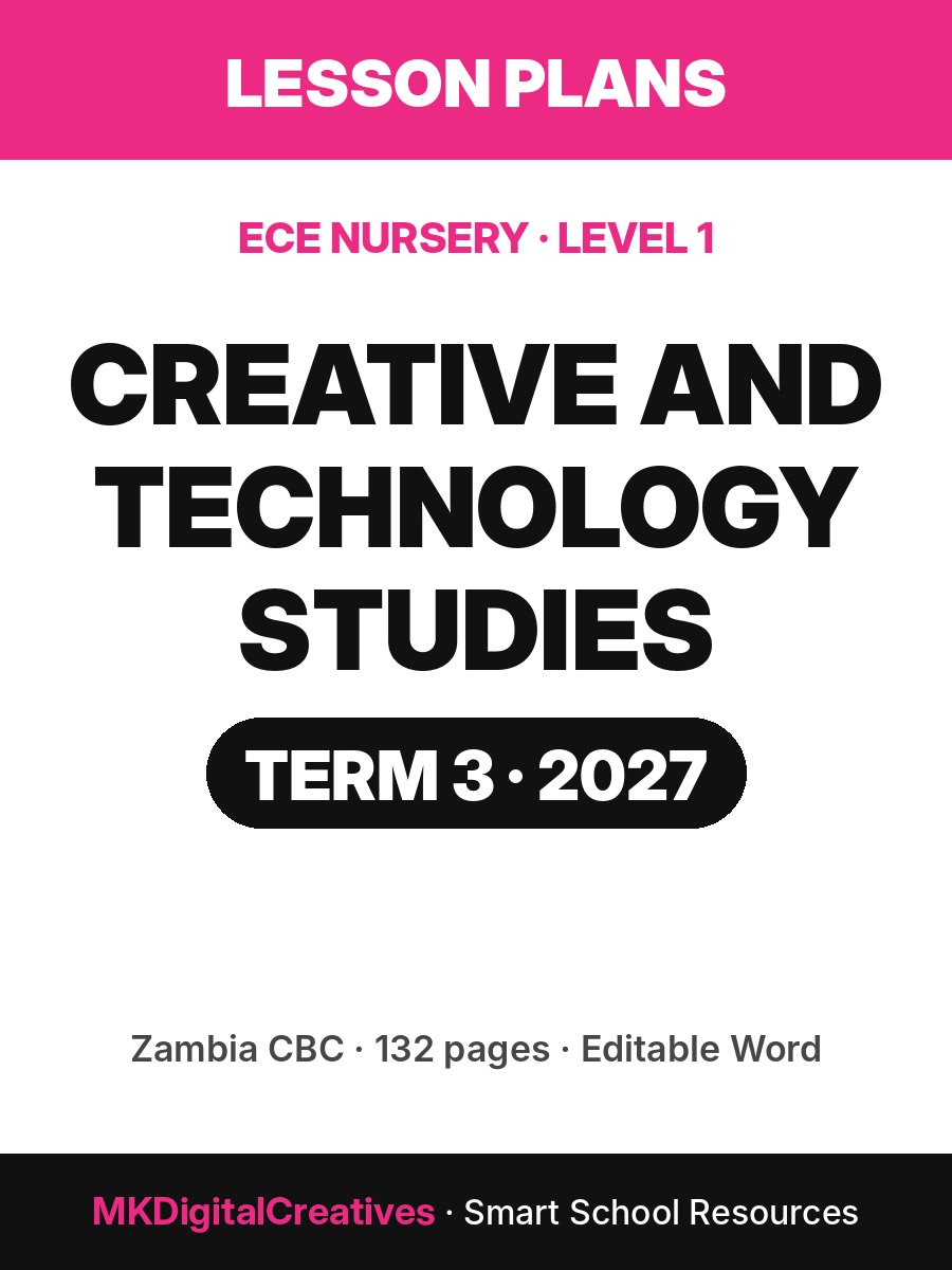 Creative and Technology Studies Lesson Plans — ECE Nursery (Level 1), Term 3 2027 cover