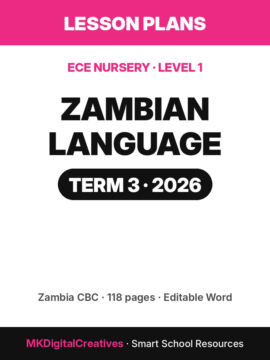 Zambian Language Lesson Plans — ECE Nursery (Level 1), Term 3 2026 cover