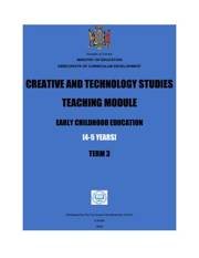 Creative and Technology Studies Teaching Module — ECE Reception (Level 2), Term 3 cover