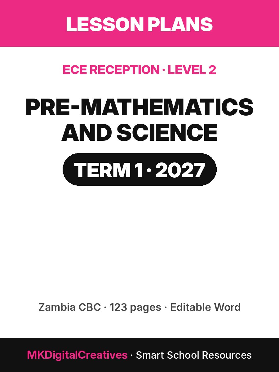 Pre-Mathematics and Science Lesson Plans — ECE Reception (Level 2), Term 1 2027 cover