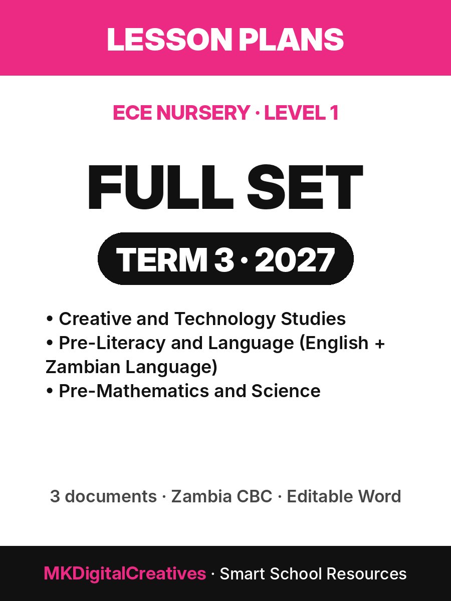 Lesson Plans Set — ECE Nursery (Level 1), Term 3 2027 (all 3 learning areas) cover