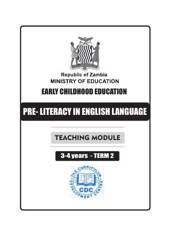 Pre-Literacy in English Language Teaching Module — ECE Nursery (Level 1), Term 2 cover