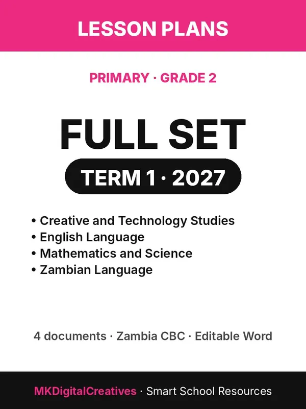 Lesson Plans Set — Grade 2, Term 1 2027 (all 4 learning areas) cover